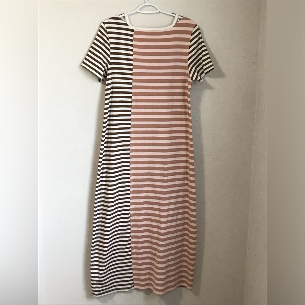 Anthropologie Women’s Saturday Sunday Faith Two-Tone Striped T-shirt Maxi Dress - Picture 5 of 10